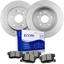 ECCPP 31286 D536 hinten 2 Bremsscheiben + 4 Bremsbeläge passend für Acura TL 1999–2003