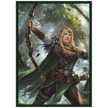 Fantasy North - Aelwyn Alorr - Wood Elf Ranger - 100 buste protettive per carte TCG testurizzate opache - Si adatta a Magic MTG Commander Pokemon