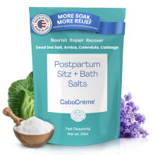 CaboCr?me Sitz postpartum + sali da bagno - 24 once - Ammollo da bagno postpartum per la cura del perineo Cura le lacrime, gonfiore ed emorroidi