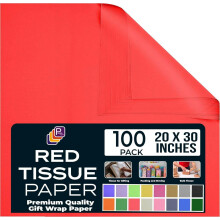 Rood vloeipapier 20""x30"" - Pak van 100 vellen, perfect voor cadeauverpakking Rood vloeipapier voor cadeauzakjes Bulkweefsel voor kunst en handwerk