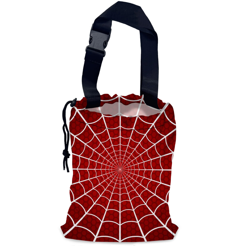 Nhnxhwia Spider Web On Car Garbage Bag Waterproof Small Car Trash Bag Hanging Back Of Seat Drawstring Hanging Car Trash Bag With Adjustable Buckl Red 758349183990