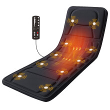 CooCoCo Ganzkrper-Massagematte mit Wrme, 10 Motoren, vibrierendes Massagegert fr Rcken, Nacken, Schulter, Heizkissen fr Stuhl, Heizkissen,