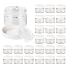 1 oz vegedny fedllel Hoa Kinh 25 csomag tltsz, kerek tartlyok Kozmetikai vegednyek belso blssel s fehr fedovel Utazsi tgelyek ajak- s