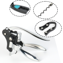 Supporto apribottiglie, cavatappi con set apribottiglie per vino con taglia-capsule incluso e spirale di ricambio extra, tappo aeratore per bottiglia