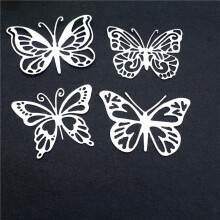 4 stuks vlinderdier metalen stansmessen voor het maken van kaarten vlinderstansen stencils gereedschap voor papierknutselen scrapbooking embossing fo
