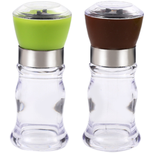 Épices fraîchement moulues pour assaisonnements de cuisine, design élégant, corps transparent, choix durable, broyeur réglable (sans BPA)