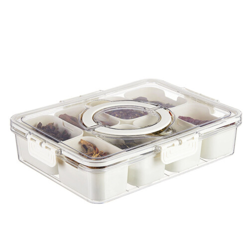 Φορητά πιάτα σνακ Snackle Box, διαφανής διοργανωτής πολλαπλών διαμερισμάτων, 2