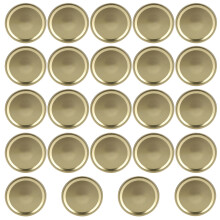 Luftdichte Deckel für Einmachgläser mit normaler Öffnung, die Gewürze frisch halten, Gold, 24er-Set, mit auslaufsicherer Silikondichtung