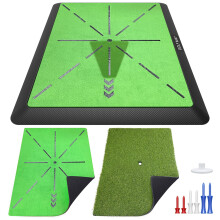 Jspotib Tappetino da Golf Erba Artificiale Pratica Allenamento di Golf Indoor e Outdoor Colpire Chipping per Swing Path Regali di Feedback per Uo