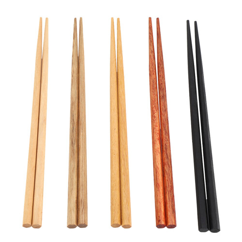 Επαναχρησιμοποιήσιμα Chopsticks σετ από φυσικό ξύλο ιαπωνικού στιλ, αντιολισθητικά 2