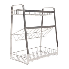 Apresentamos o nosso Organizador de Cozinha, uma prateleira que economiza espaço, funciona também como um suporte decorativo e multiuso, além de