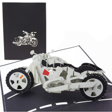 PopLife Motorcykel 3D Fars Dag Pop Up-kort - Tillykke med f?dselsdagen Graduering Tillykke Biker Pensionering Gave Jubil?um - Sportscykel Model S