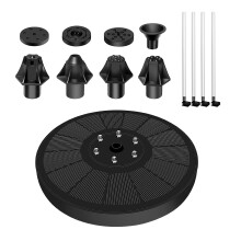 Solarbrunnenpumpe 3W für den Außenbereich mit LED-Lichtern & 7 Sprühmustern
