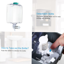 1000ml Wandmontierter Seifenspender, 11,7*11,7*24,5cm, Weiß