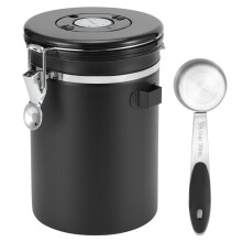 Contenitore per caffè in barattolo, chiusura ermetica per preservare la freschezza. Barattolo per chicchi di caffè in acciaio inox da 1,8 litri con
