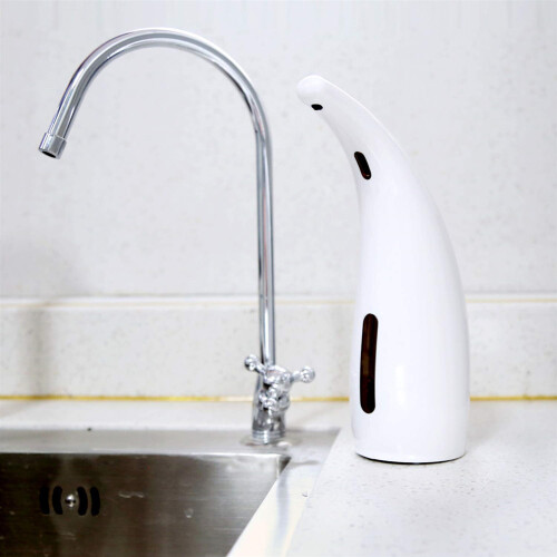 300mL Touchless Infrared Soap Dispenser for Kitchen & Bathroom - White 1