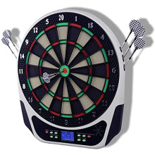 Dart disc， Target Games Board Dart with 2 Power Supply Modes: Battery and Cord 18 159 Options for Indoor Party