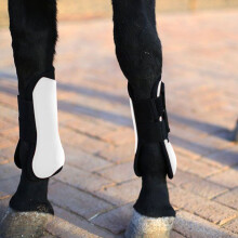2PCS White Horse Leg Boot Protection Support Guards - 25.6x11.8cm