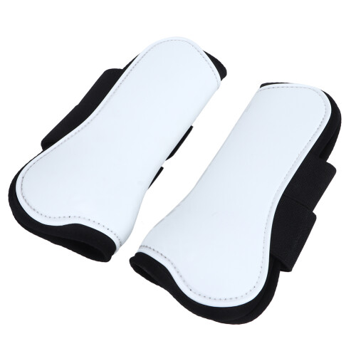 2PCS White Horse Leg Boot Protection Support Guards - 25.6x11.8cm 1