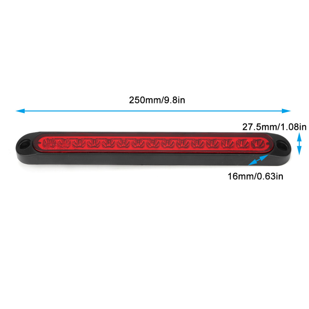 Rear 15Leds High Brake & Turn Signal For Trucks 10-30V Red/Light 3641362486865