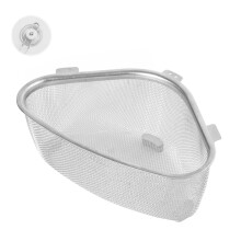 Dreieckiger Küchenspülenfilter für sichere und praktische Aufbewahrung, Edelstahl-Spülbeckensiebkorb mit glatten Kanten, silberfarben, 1 Stück