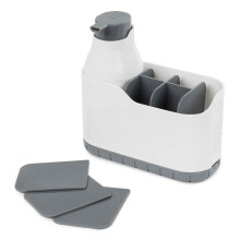 Livivo Sink Caddy with Soap Dispenser White