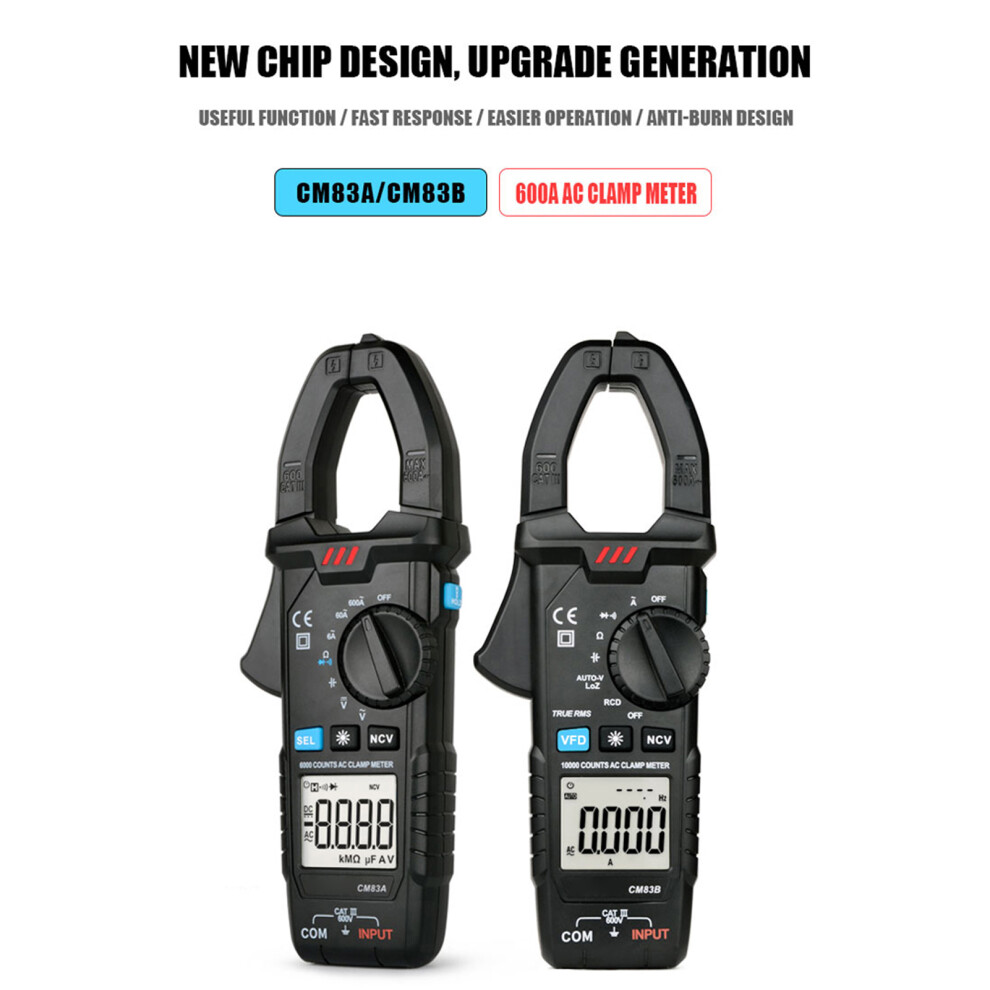 Versatile Cm83 Clamp Meter 600A With Ncv Backlight Data Hold 7621362488409