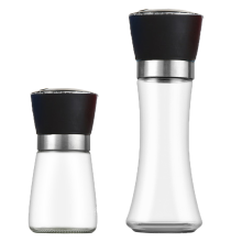 Préserve la fraîcheur des épices, corps en verre transparent et résistant, moulin à sel et poivre manuel en verre, fonctionnement manuel sans
