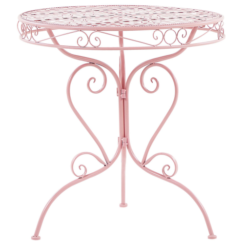 Bistro Table ALBINIA 70 cm 70 cm Metal Pink on OnBuy
