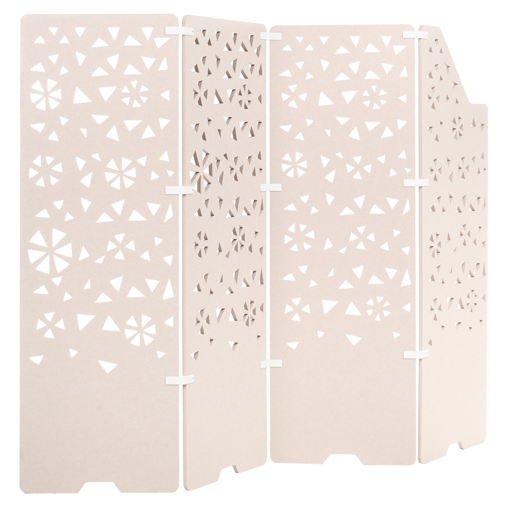 4 Panel Room Divider STARRY Light Beige 240 cm 180 cm-image-OPC-PJTRXQ7-NEW