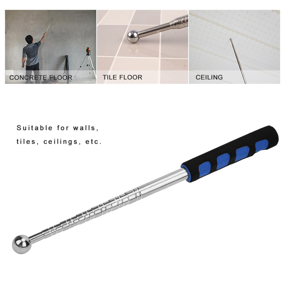 115Cm Telescopic Hollowing Drum Inspection Hammer - Stainless Steel 4911362490506