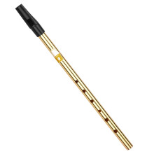 Irisches C-Querflötenschlüssel mit 6 Löchern – Silber/Gold, 33,6 cm, leichtgewichtige Ausführung