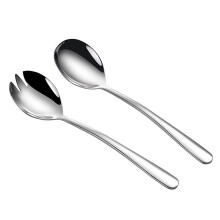 Juego de cucharas de servir de lujo, acero inoxidable para servir en buffet, cuchara grande de servir pulida a espejo que ofrece un uso