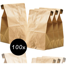 Kraftpapiertüten, reißfeste, große Einkaufstüten für vielfältige Zwecke, ideal zum Einkaufen, Versenden, Verschenken und Aufbewahren,