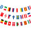 Πρωταθλητής Διακοσμήσεων: Υφασμάτινο Σχοινί Euro Cup με Σημαίες Top24Nations, Σημαίες με 1