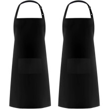 Latzschürzen für Köche, Unisex-Design, verstellbare Träger, Baumwollstoff, pflegeleicht und maschinenwaschbar, perfekt für Zuhause und Restaurant