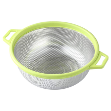 Colador de malla innovador, de acero inoxidable de alta calidad, resistente a la corrosión, con mango ergonómico, apto para lavavajillas (26,7 cm,