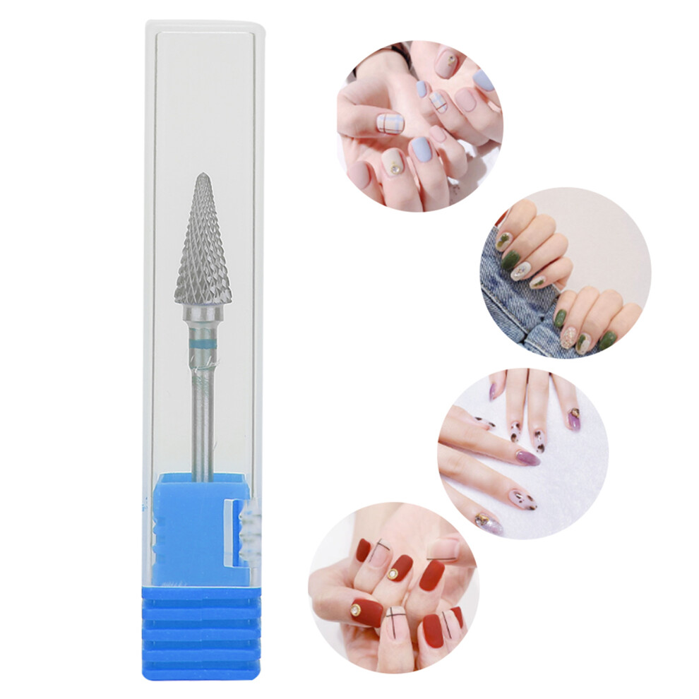 Tungsten Steel Nail Drill Bit Electric Pedicure Manicure Head Blue
