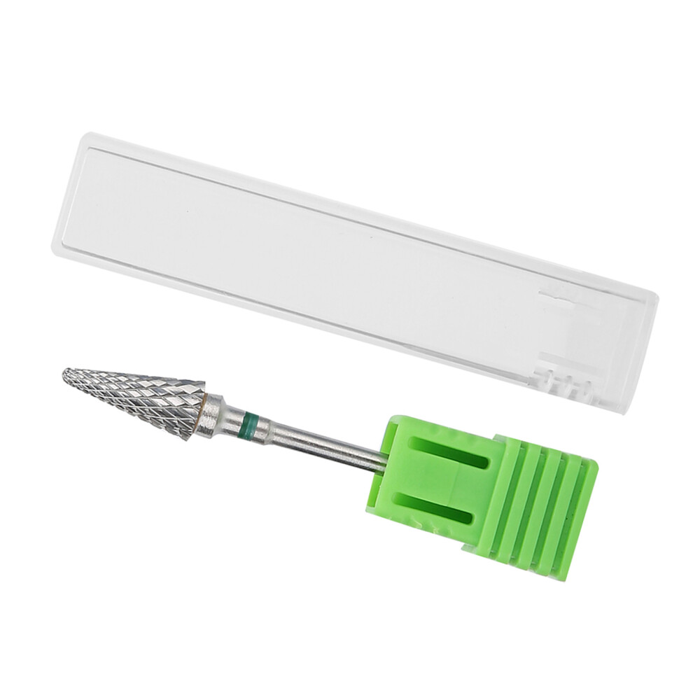 Tungsten Steel Nail Drill Bit Green for Manicure Pedicure 10mm