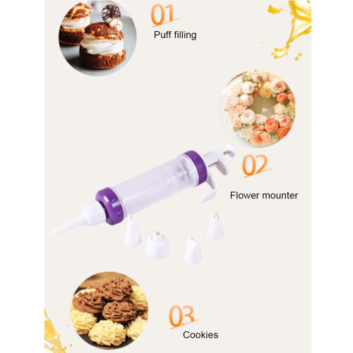 Cookie Press Mould Plastic Nozzle Reusable Baking Tools Professionals 1