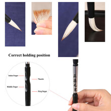 2 Stück ABS Pinselstift-Set für Kalligraphie, ungiftig, Wiesel- und Mischhaar
