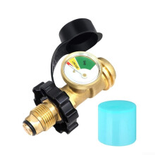 Type 1 Propane Adapter with Pressure Gauge Connector for Gas Grills and Fire Pits