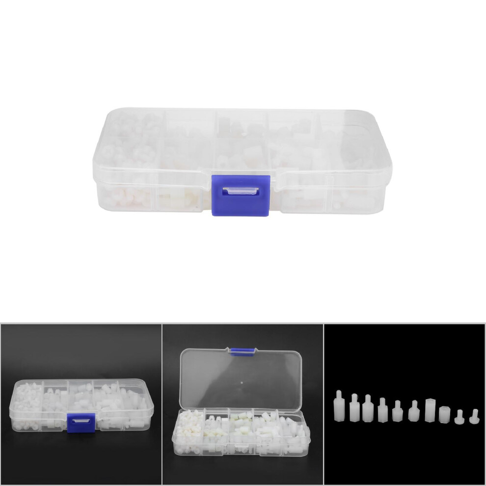 White Nylon M3 Standoff Nut Screw Set 300 Pcs For Electronics And Projects 4651362493540