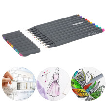 10 Farben Linienzeichnungsstift-Set 0,38 mm Feine Spitze Künstlerbedarf