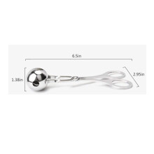 Multifunktionales Küchenutensil, Fleischbällchenformer aus Edelstahl 304, glatte Innenseite und langer Griff, antihaftbeschichtet, leicht zu