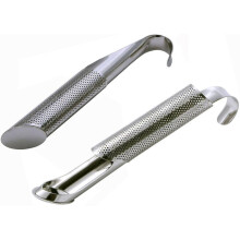 Instrument perfect pentru ora ceaiului, infuzor de ceai din frunze din oțel inoxidabil, gadget reutilizabil cu mâner cu design cârlig și găuri