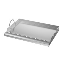 Stainless Steel Universal Grill Plate: Solid Surface, Fat Catcher, Perfect for Outdoor Cooking Fits Most Outdoor Grills