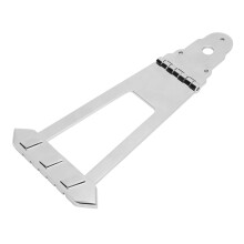 6-Saitiger silberner Metall-Trapez-Saitenhalter für Jazz-Akustikgitarre