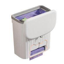 Compact Waste Bin with Lid for Bathroom, Bedroom, Kitchen, Office | Mini Trash Can for Countertop, Desk, Car, Dormitory, Camp Grey