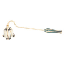 90g Candle Extinguisher Handle Portable Wick Snuffer for Use for Scented Tea Light Golden 17x6cm